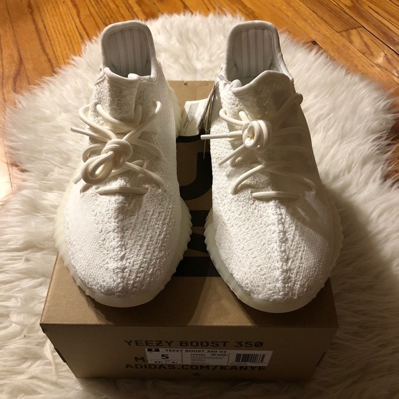 white yeezys size 5